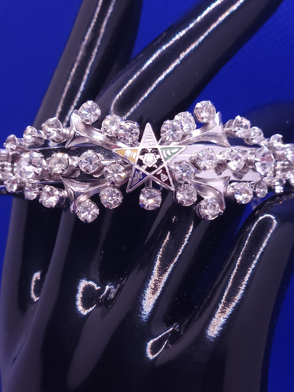 Order of Eastern Star ( Free Mason) Rhinestone Bracelet